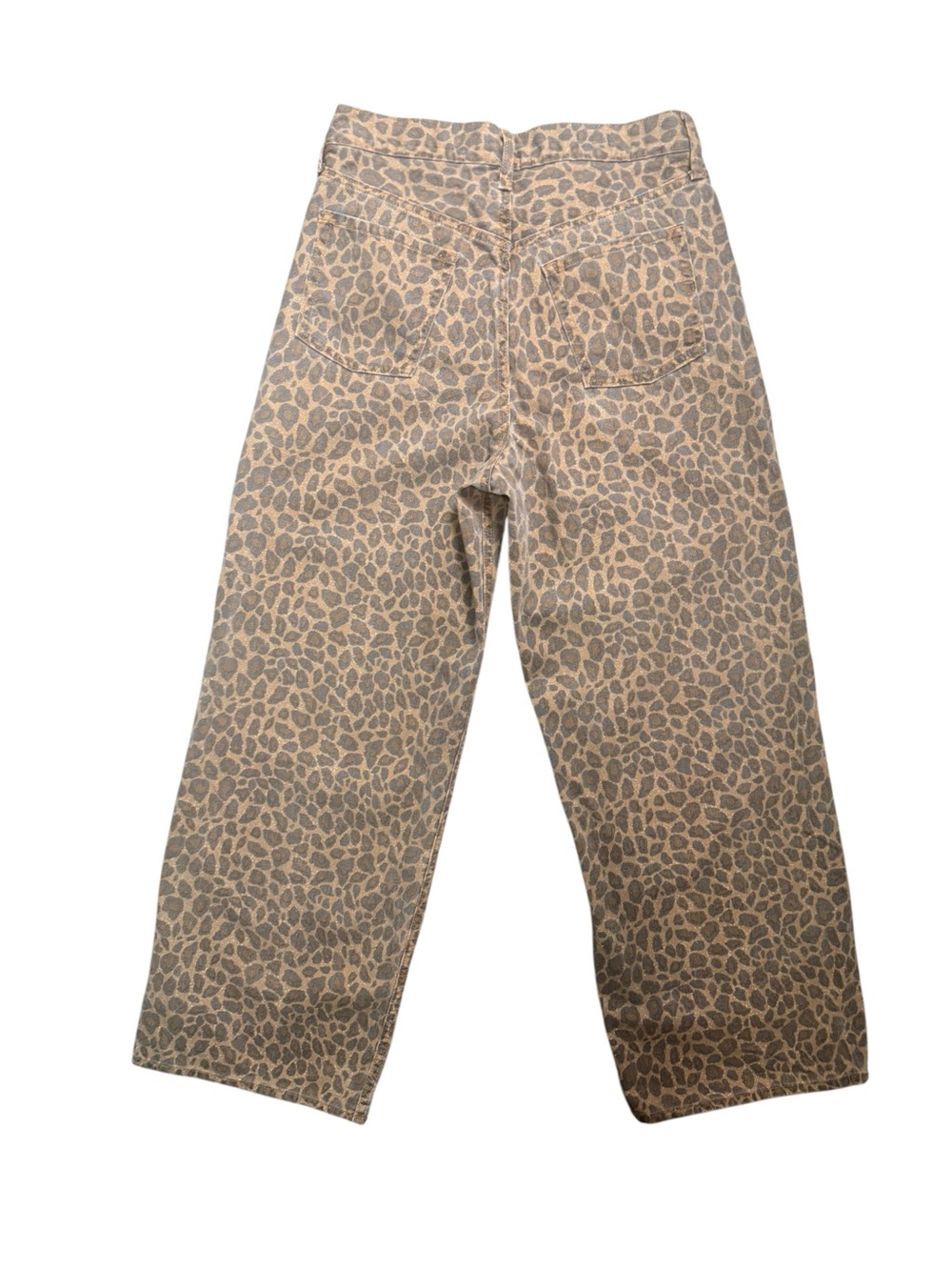 Old Navy Leopard Print High Rise Baggy Wide Leg Jeans Size 10 Tall - Picture 3 of 8